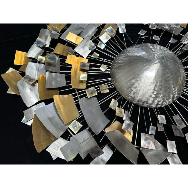 Large Signed Curtis Jere Handmade Metal Wall Sculpture "Pulsar" For Sale In Los Angeles - Image 6 of 11