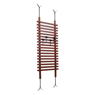 Mid-Century Italian Teak Wall Coat Rack from F.lli Proserpio, 1950s For Sale