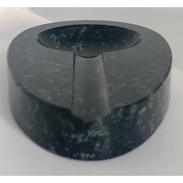 Black Vintage Mid-Century Modern Italian Marble Cigar, Pipe, Cigarette Ashtray For Sale - Image 8 of 12