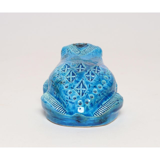Ceramic Vintage Italian Rimini Blu Ceramic Frog by Aldo Londi for Bitossi For Sale - Image 7 of 16