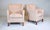 A stylish pair of Lee Industries Chairs Model 1367-01 with noteworthy compact dimensions of 27" W x 34" D x 33" H. The...