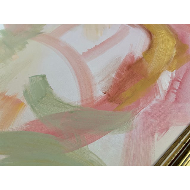 Abstract Painting Pink #2 on Stretched Canvas For Sale - Image 14 of 15