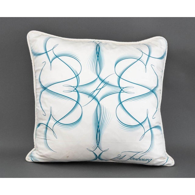 Contemporary Hermes "24 Faubourg" Silk Pillows, 2 For Sale - Image 3 of 12