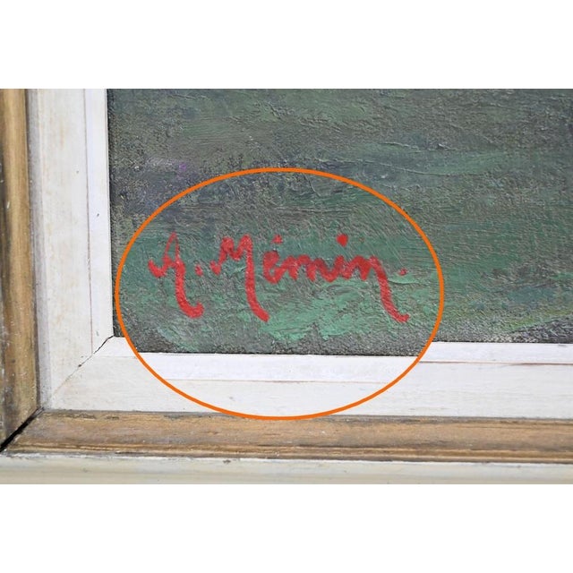 Augustin Mémin, Château with Trees, 1954, Canvas Painting, Framed For Sale - Image 15 of 18