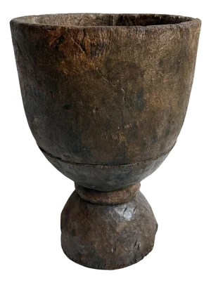 Vintage Large Guinea Wood Pestle Bowl