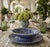 Vintage Moroccan Safi Hand-Painted Periwinkle Blue Ceramic Presentation Set – 16.5" Platter & Footed Bowl For Sale - Image 10 of 12