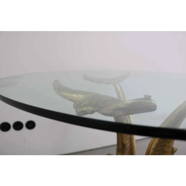 Brass and Glass Dining Table, Italy, 1960s For Sale - Image 10 of 12