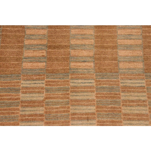 1980s 1980s 1980s Boho Chic Gabbeh Brown/Beige Wool Rug - 10'0" X 13'4" For Sale - Image 5 of 9