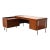 Harvey Probber Walnut & Chrome L Shaped Desk For Sale