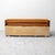 Wooden and Brown Leather Chest Bench, 1950s For Sale - Image 3 of 11