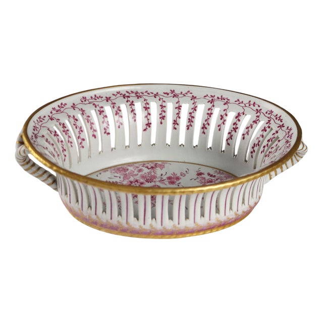 Porcelain Basket from Limoges For Sale