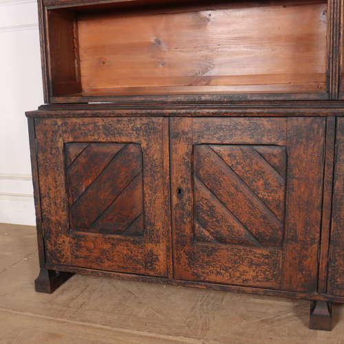 Wood 19th Century Painted Oak Library Bookcase For Sale - Image 7 of 12
