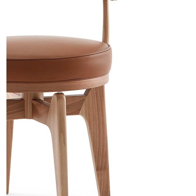 Brown Indochine Chair by Charlotte Perriand for Cassina For Sale - Image 8 of 12