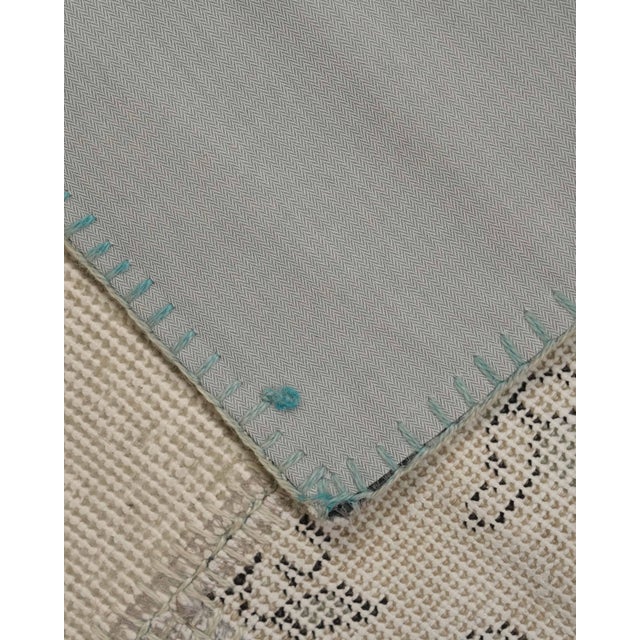 Turkish Vintage Beige Patchwork Turkish Runner Rug - Handwoven Boho Carpet For Sale - Image 3 of 11