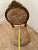 Vintage Accent Chair, Carved Back, Solid Walnut, Flower Embroidery Seat and Back For Sale - Image 9 of 11