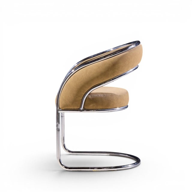 Giotto Stoppino Style Mid Century Chrome Dining Chairs - Set of 8 For Sale - Image 9 of 10