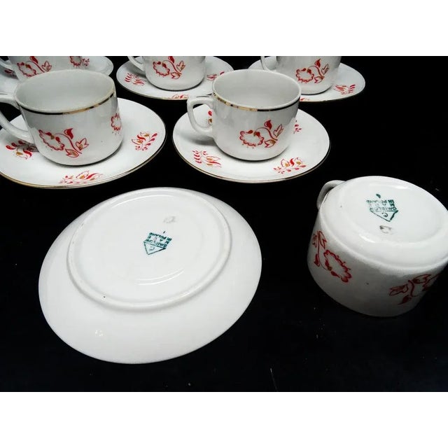 Art Deco Coffee Cups and Saucers from Ćmielów Factory, Poland, 1930s