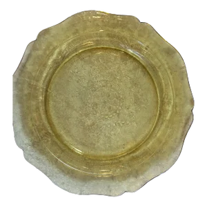 Early 20th Century Round Platter/Plate Amber by Federal Glass