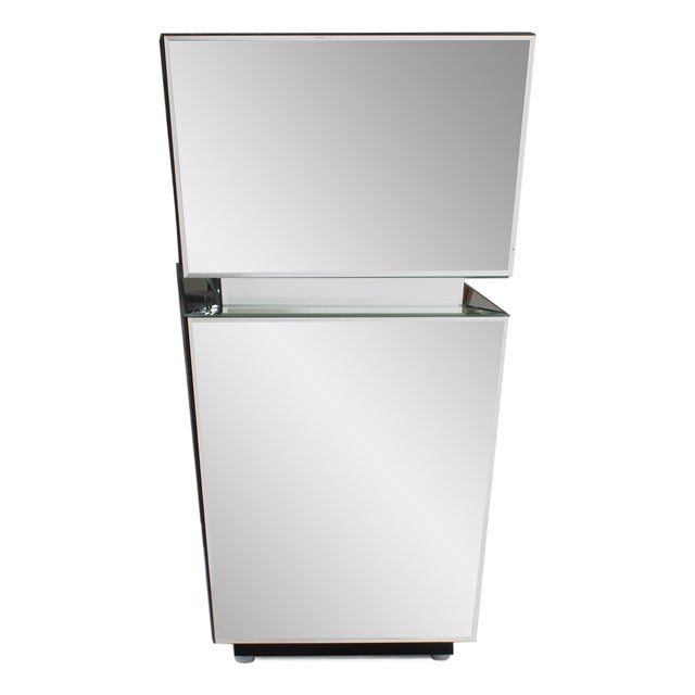 Clear Mirrored Pedestal Short For Sale