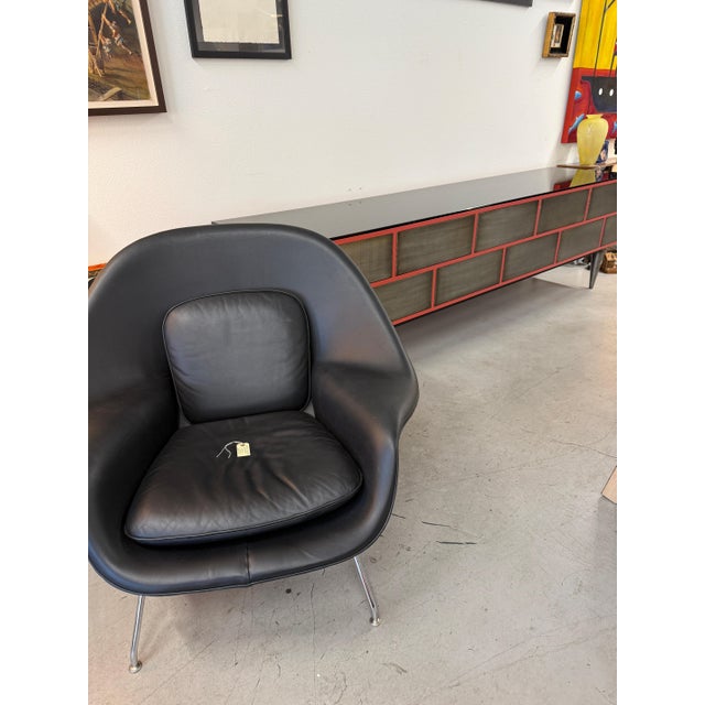 Black 1990s Custom 11 Drawer Credenza in Red with Brushed Steel Doors and Black Glass Top For Sale - Image 8 of 17