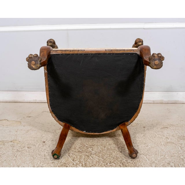 Pair of Mahogany Leopard Head Regency Barrel Back Chairs For Sale - Image 18 of 18