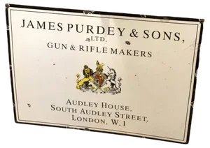 Enamel Sign from James Purdey & Sons