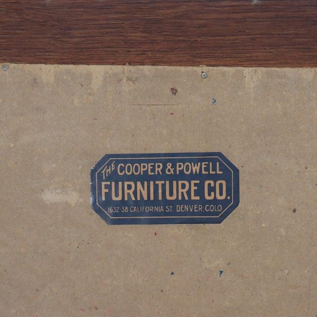 1900-1909 Attributed to Rj Horner Figural Carved Oak Server, Griffins & Full Serpentine Glass For Sale - Image 14 of 17