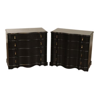 Restoration Hardware Pair of Black 'Jolie' Chests of Drawers For Sale
