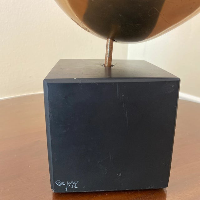 Mid-Century Modern 1970s Curtis Jere Brutalist Bronze Clam Sculpture, Dated 1972 For Sale - Image 3 of 6