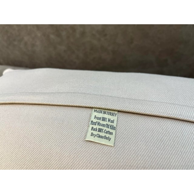 Gray Vintage Faded Pillow, 1980s For Sale - Image 8 of 12