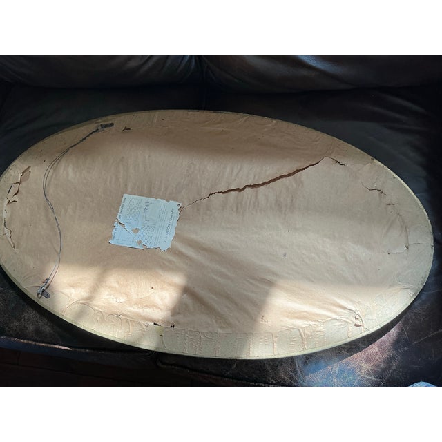 Gold Vintage j.a. Olson Oval Mirror For Sale - Image 8 of 10