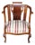 Antique 19th Century Mahogany Regency Empire Horseshoe Library Parlor Arm Chair For Sale