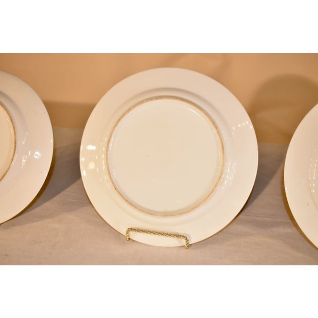 Ceramic 19th Century Set of Three Armorial Plates For Sale - Image 7 of 11