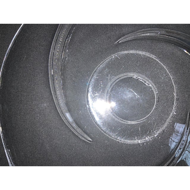 Transparent Val Saint Lambert Crystal Serving Piece, Signed For Sale - Image 8 of 11