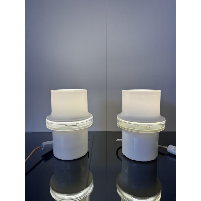 White Model 823.00 Nebula Lamps by Mario Ticcò for Venini, 1970s, Set of 2 For Sale - Image 8 of 18