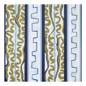 Sample - Schumacher X Backdrop Night At The Opera Wallpaper in Deep Blue & Olive