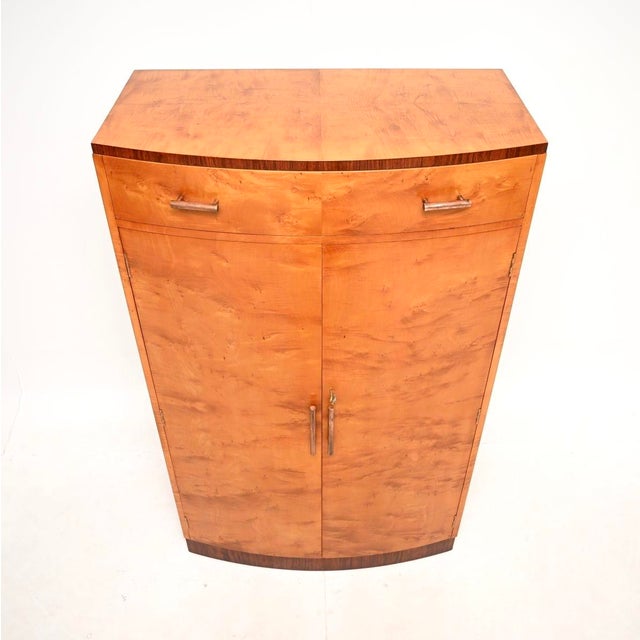 Wood Art Deco Satin Birch and Walnut Compactum Wardrobe, 1930s For Sale - Image 7 of 11