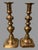 English Pair of 10.75" Antique English Brass Push Up Candlesticks For Sale - Image 3 of 8