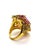 Bochic “Capri” Vintage Fancy Sapphires & Amethyst Ring — 18K Gold & Silver For Sale - Image 4 of 11