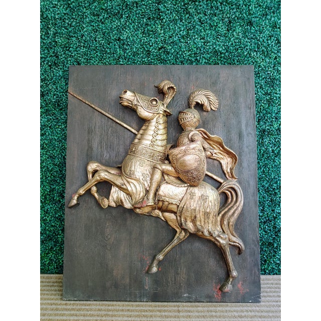 Mid Century Finesse Originals High Relief Jousting Knight Chairish