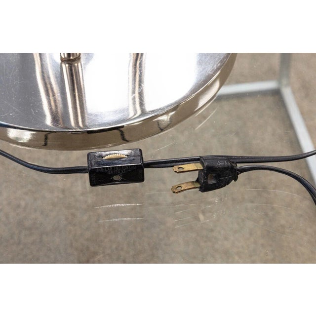 Metal 1970s Polished Chrome Three Fixture Table Lamp with Lucite Acrylic Prism Tips For Sale - Image 7 of 8