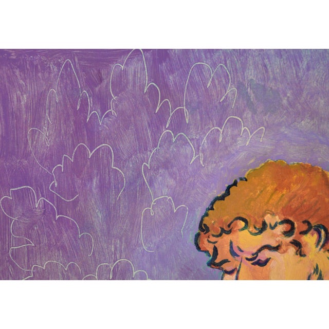 Artist Self Portrait in Orange Sweater, Fauvist Style, 14x10 by Don Klopfer For Sale - Image 4 of 5