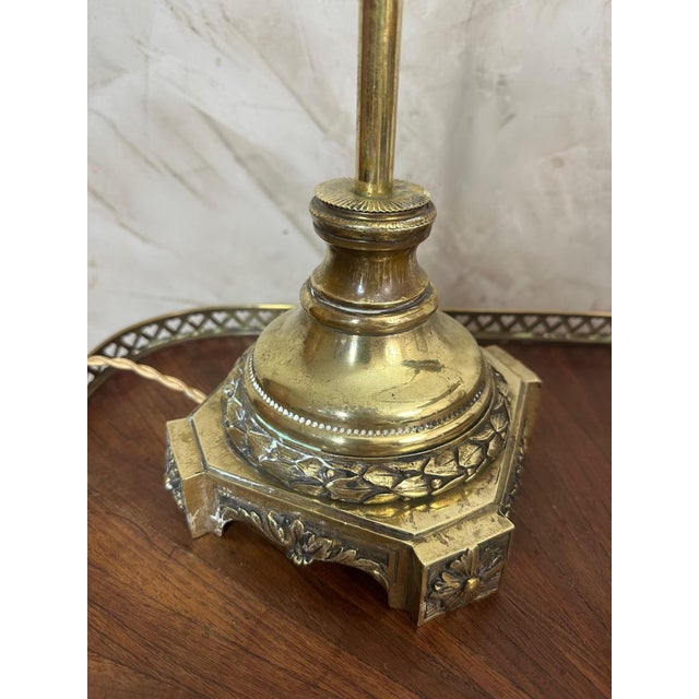 Gold Brass Desk Lamp, 1900s For Sale - Image 8 of 12