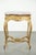 French Side Table with Gold-Colored Wooden Frame and Marble Table For Sale - Image 5 of 16