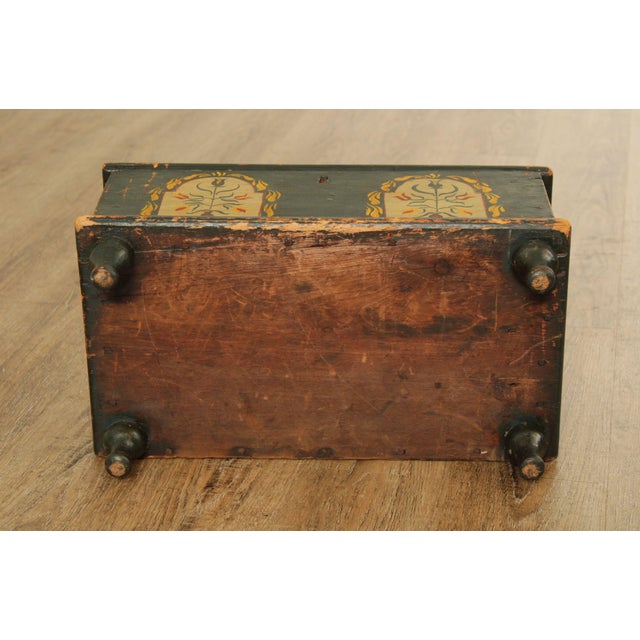 Antique Hand Painted Pennsylvania Dutch Miniature Blanket Chest Chairish