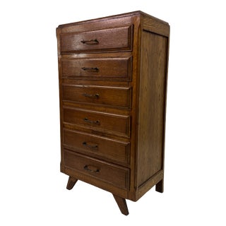 Vintage French Oak Chest of Drawers, 1950s For Sale