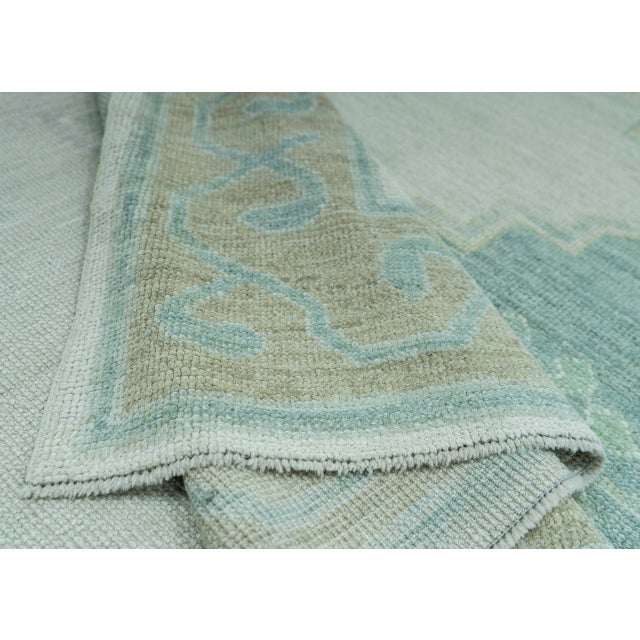 Ivory Turkish Oushak Rug 9' x 12'2" #19253 For Sale - Image 8 of 8