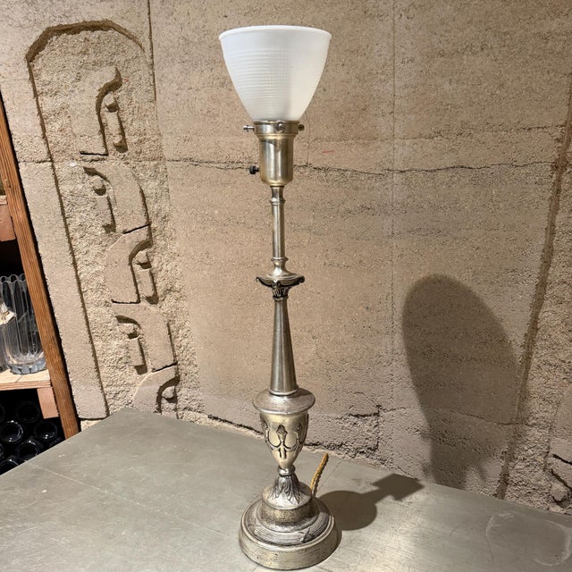 Vintage Neoclassical Torchiere Table Lamp Attributed Stiffel Rembrandt For Sale - Image 9 of 10