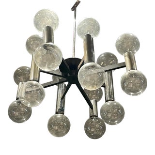 Mid-Century Modern Chrome 16-Globe Chandelier For Sale