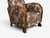 Swedish Modern, Art Deco Lounge Chairs, Stained Birch, Fabric, Sweden, 1940s For Sale - Image 10 of 13